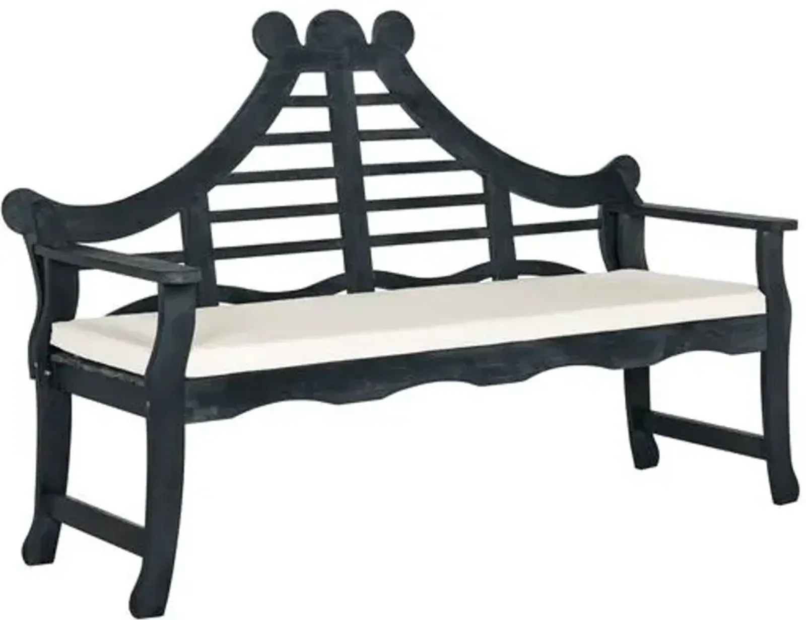 Pagoda Outdoor Bench - Dark Slate Gray