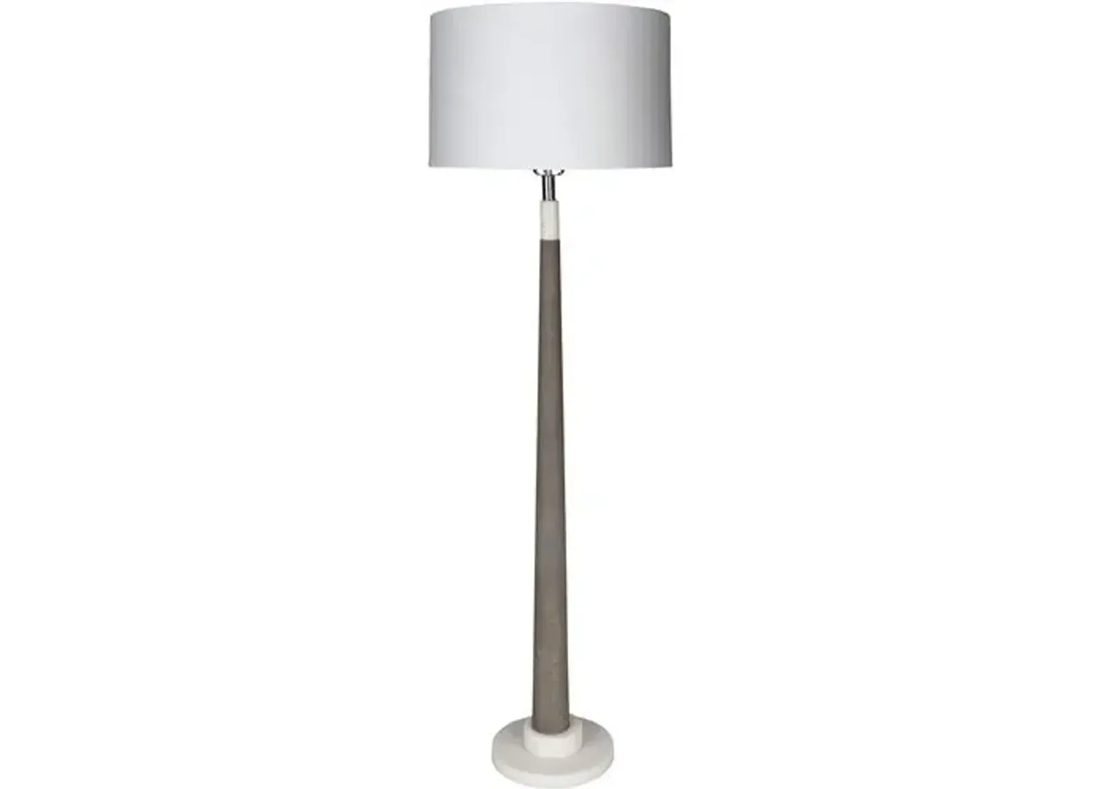 Vassey Marble Floor Lamp - White/Gray