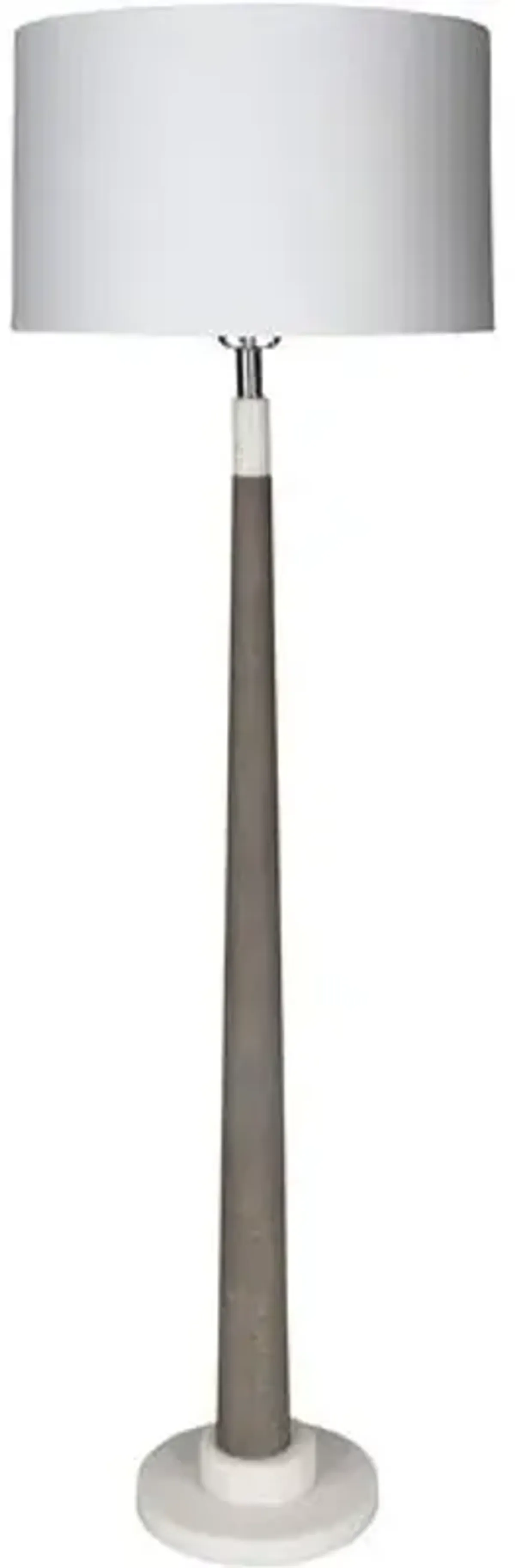 Vassey Marble Floor Lamp - White/Gray