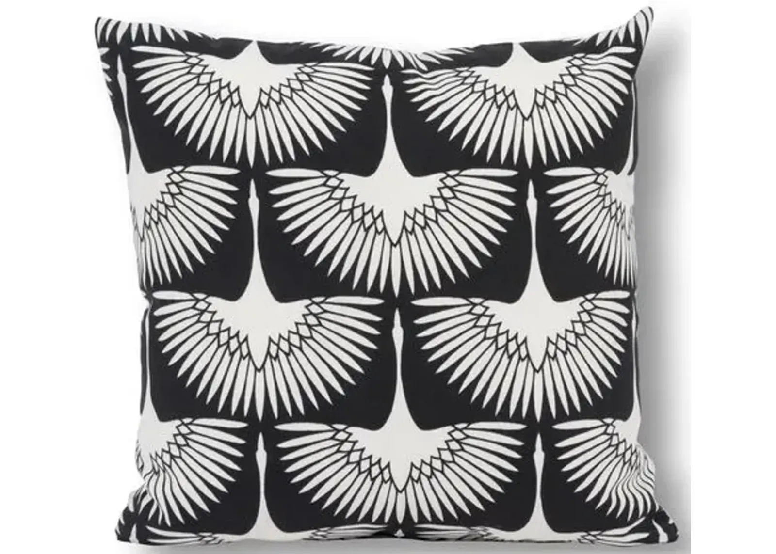 Anca Crane Outdoor 20x20 Pillow - Black/White - Kim Salmela