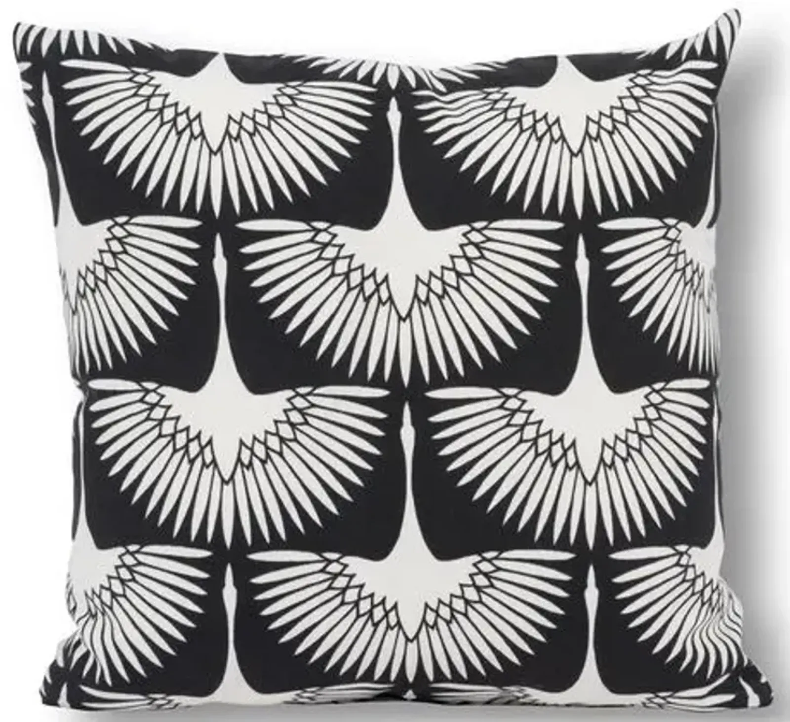 Anca Crane Outdoor 20x20 Pillow - Black/White - Kim Salmela