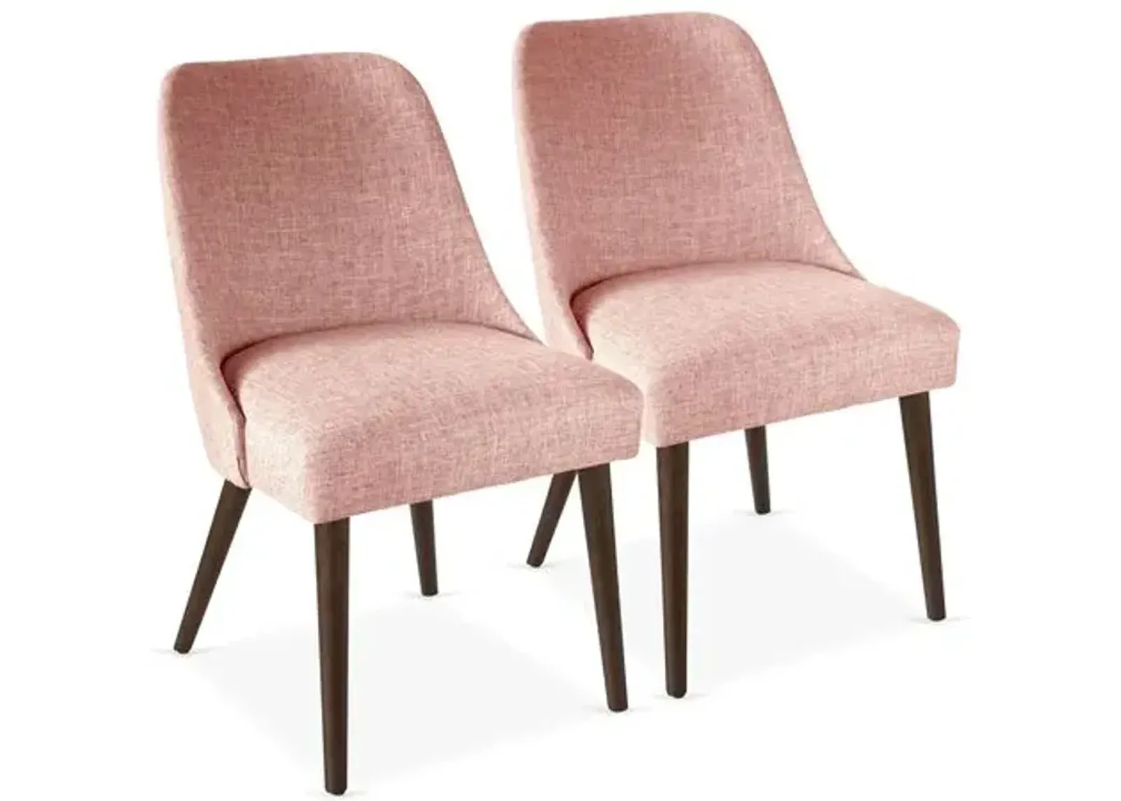 Set of 2 Barron Side Chairs - Handcrafted - Pink