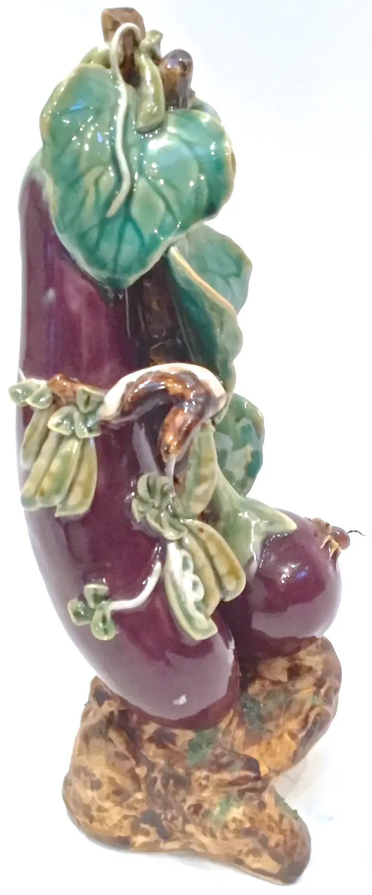 Majolica Eggplant Sculpture - Vermilion Designs - purple