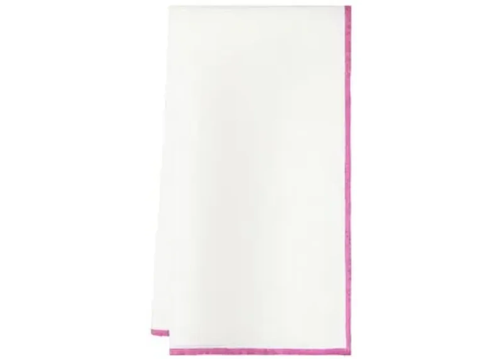 Set of 4 Bel Air Dinner Napkins - White/Lavender - Mode Living - Purple