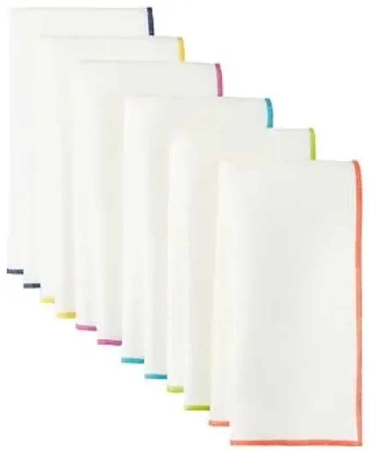 Set of 4 Bel Air Dinner Napkins - White/Turquoise - Mode Living