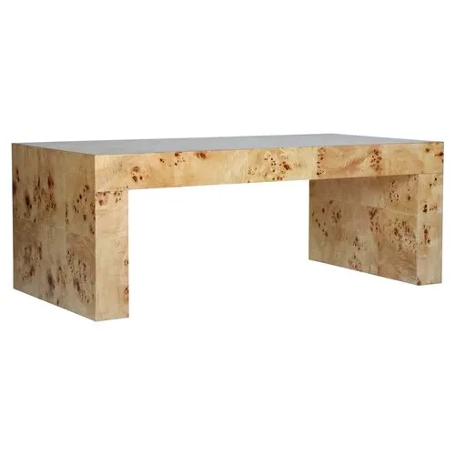 Chloé Coffee Table - Honey Burl - Ave Home - Beige