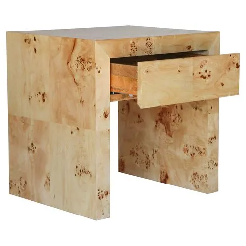 Chloe End Table - Honey Burl - Ave Home - Beige