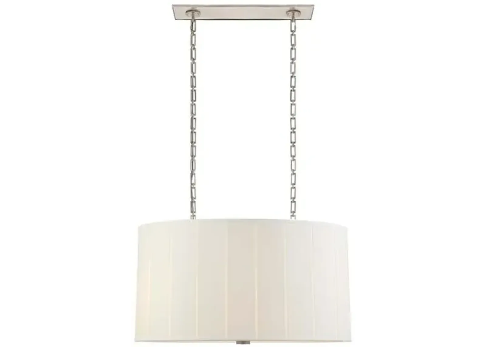 Visual Comfort - Perfect Pleat Hanging Shade - Soft Silver