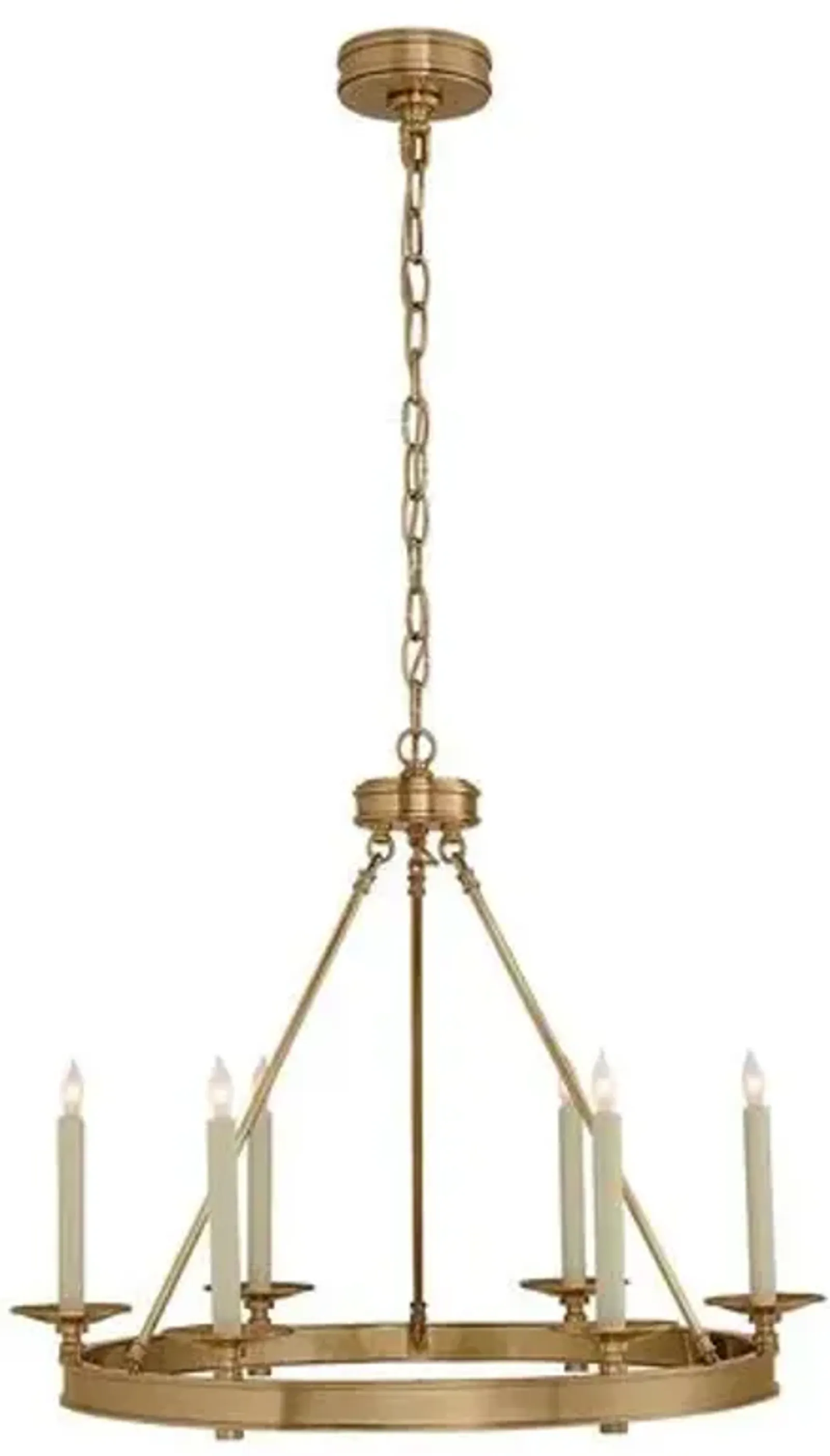 Visual Comfort - Launceton Ring Chandelier - Antique Brass - Gold