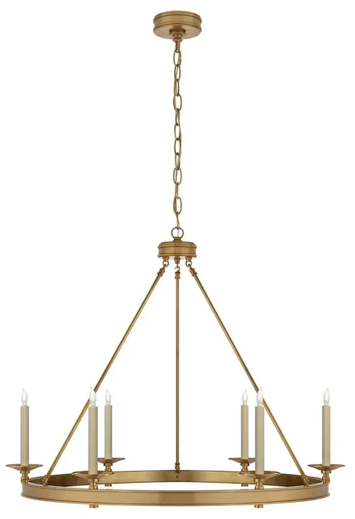 Visual Comfort - Launceton Ring Chandelier - Antique Brass - Gold