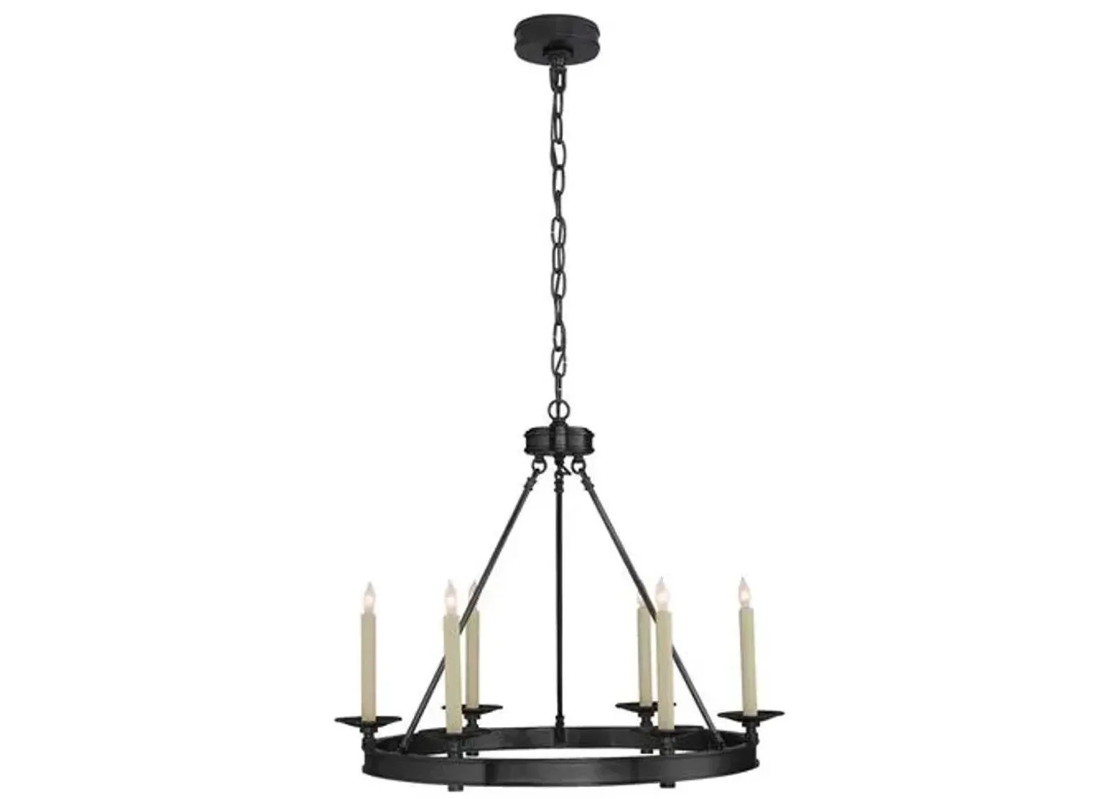 Visual Comfort - Launceton Ring Chandelier - Bronze - Black