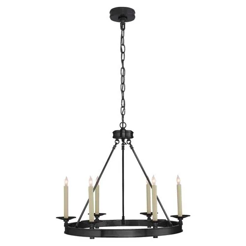 Visual Comfort - Launceton Ring Chandelier - Bronze - Black