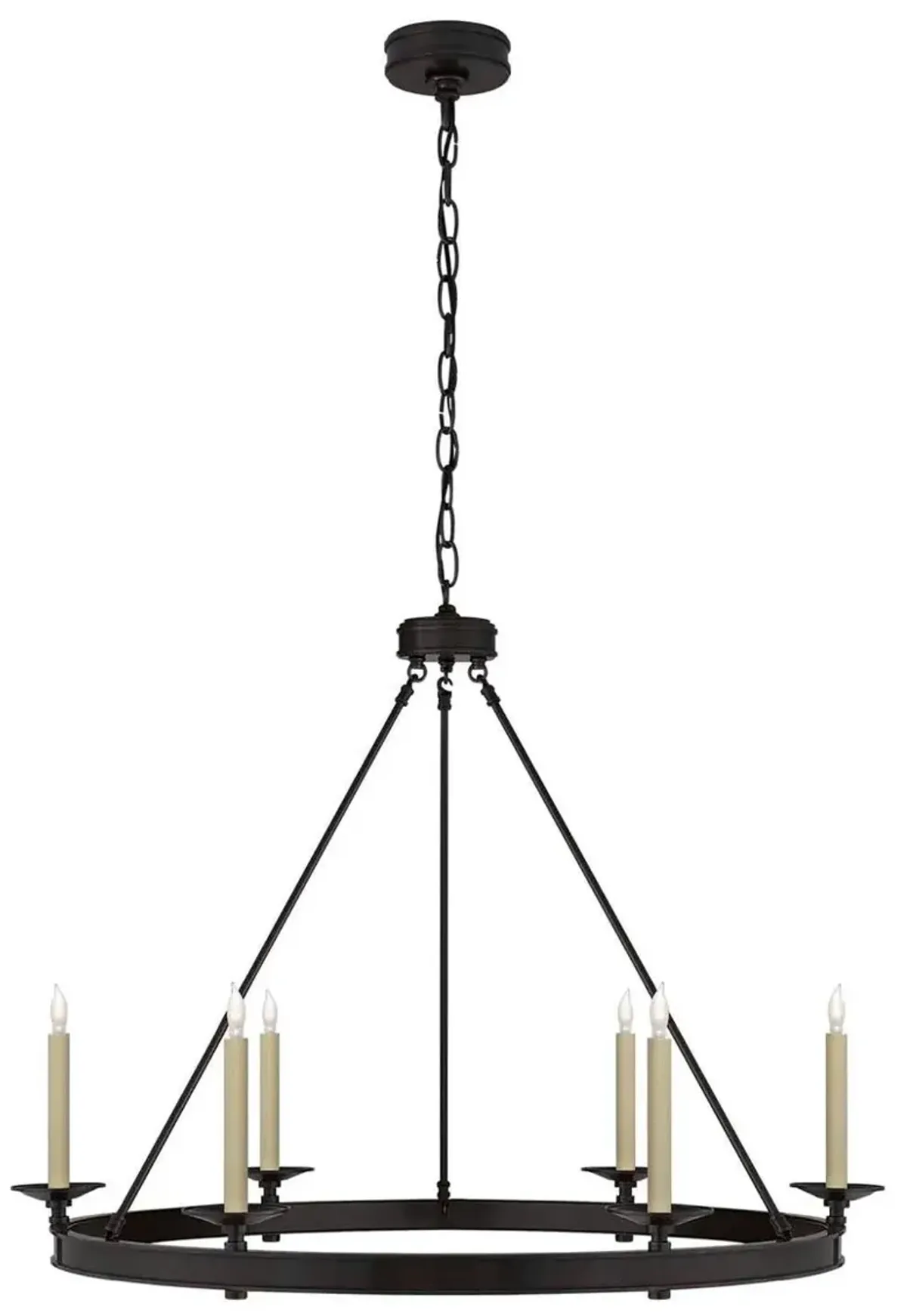 Visual Comfort - Launceton Ring Chandelier - Bronze - Black