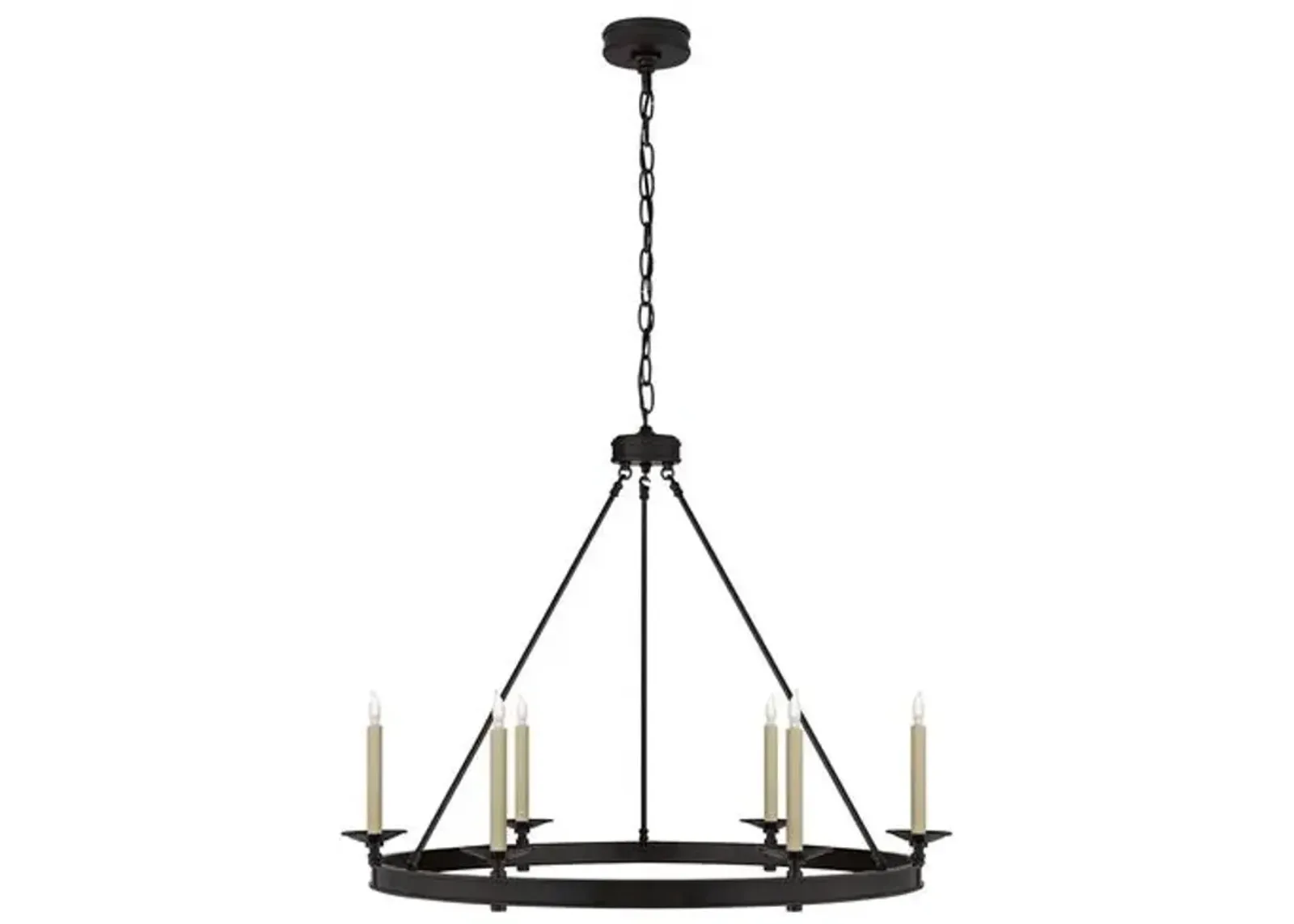 Visual Comfort - Launceton Ring Chandelier - Bronze - Black