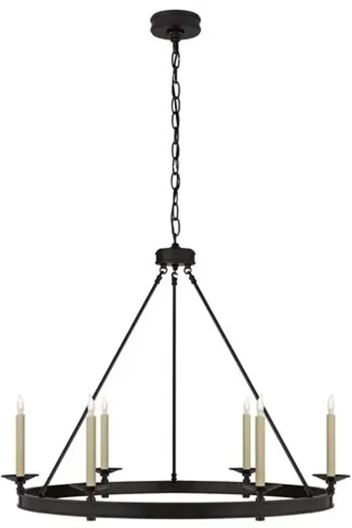 Visual Comfort - Launceton Ring Chandelier - Bronze - Black