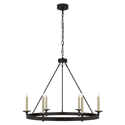 Visual Comfort - Launceton Ring Chandelier - Bronze - Black