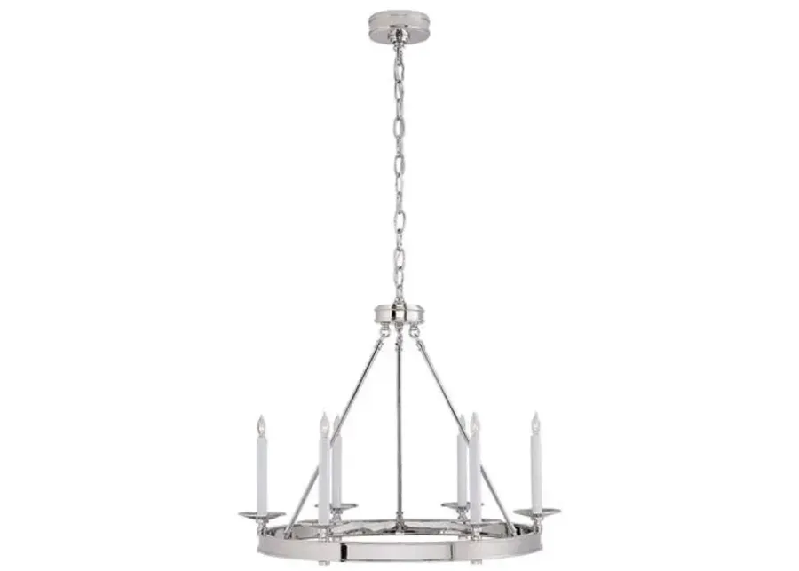 Visual Comfort - Launceton Ring Chandelier - Polished Nickel - Silver