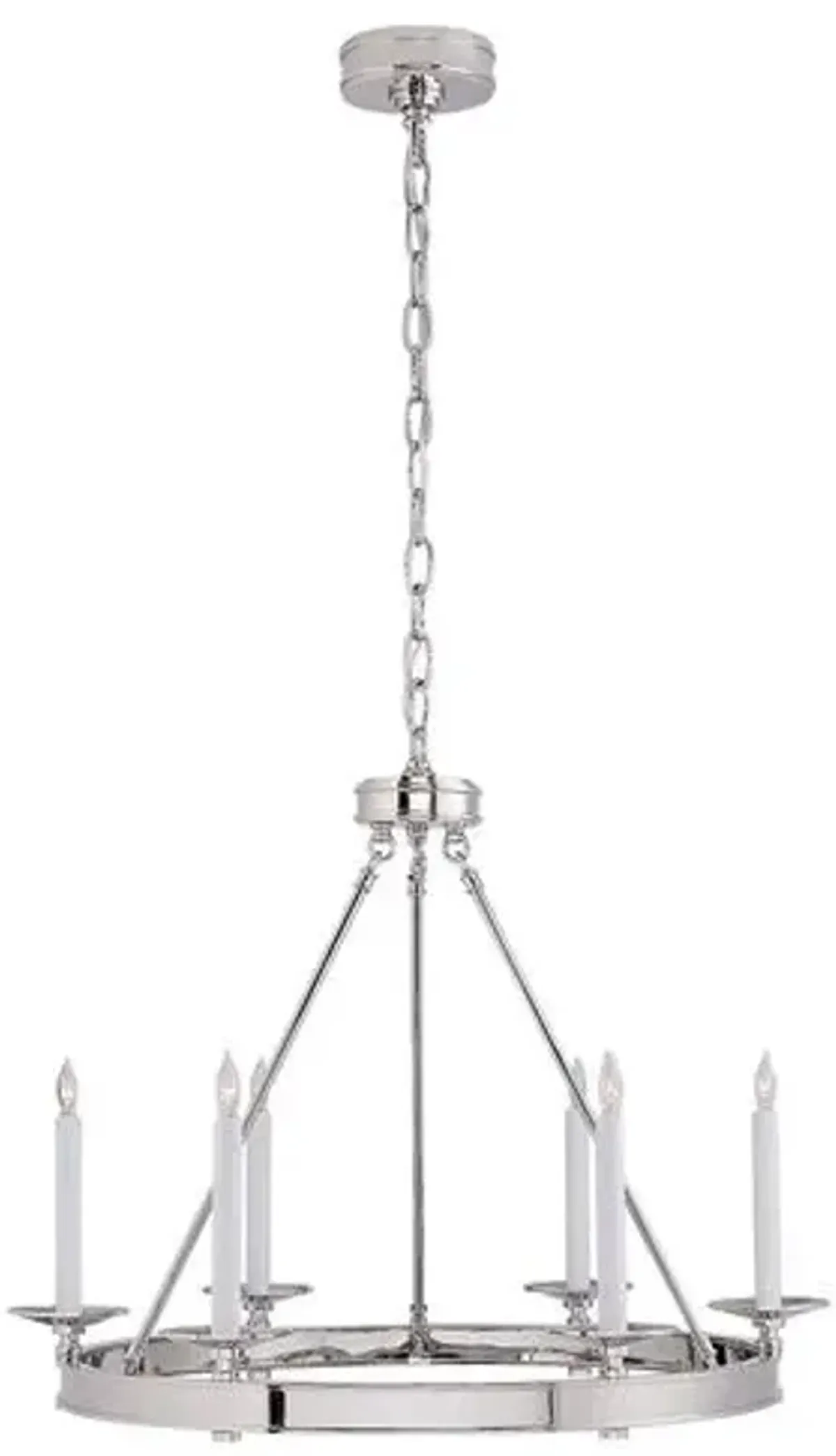 Visual Comfort - Launceton Ring Chandelier - Polished Nickel - Silver