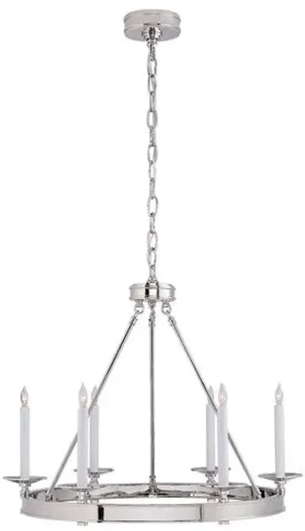 Visual Comfort - Launceton Ring Chandelier - Polished Nickel - Silver