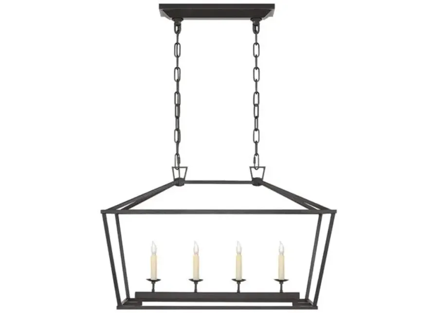 Visual Comfort - Darlana Small Linear Lantern - Aged Iron - Black