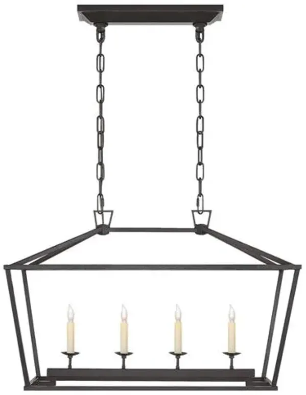 Visual Comfort - Darlana Small Linear Lantern - Aged Iron - Black