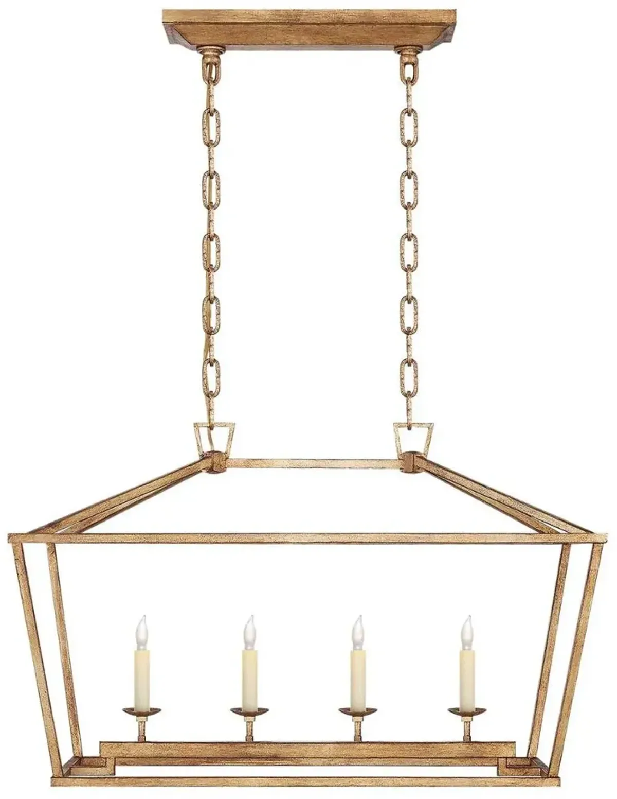 Visual Comfort - Darlana Small Linear Lantern - Gilded Iron - Gold