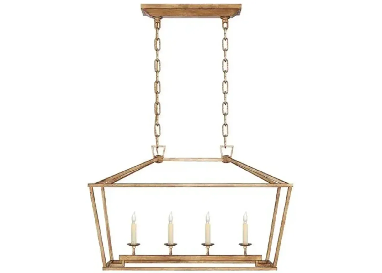 Visual Comfort - Darlana Small Linear Lantern - Gilded Iron - Gold