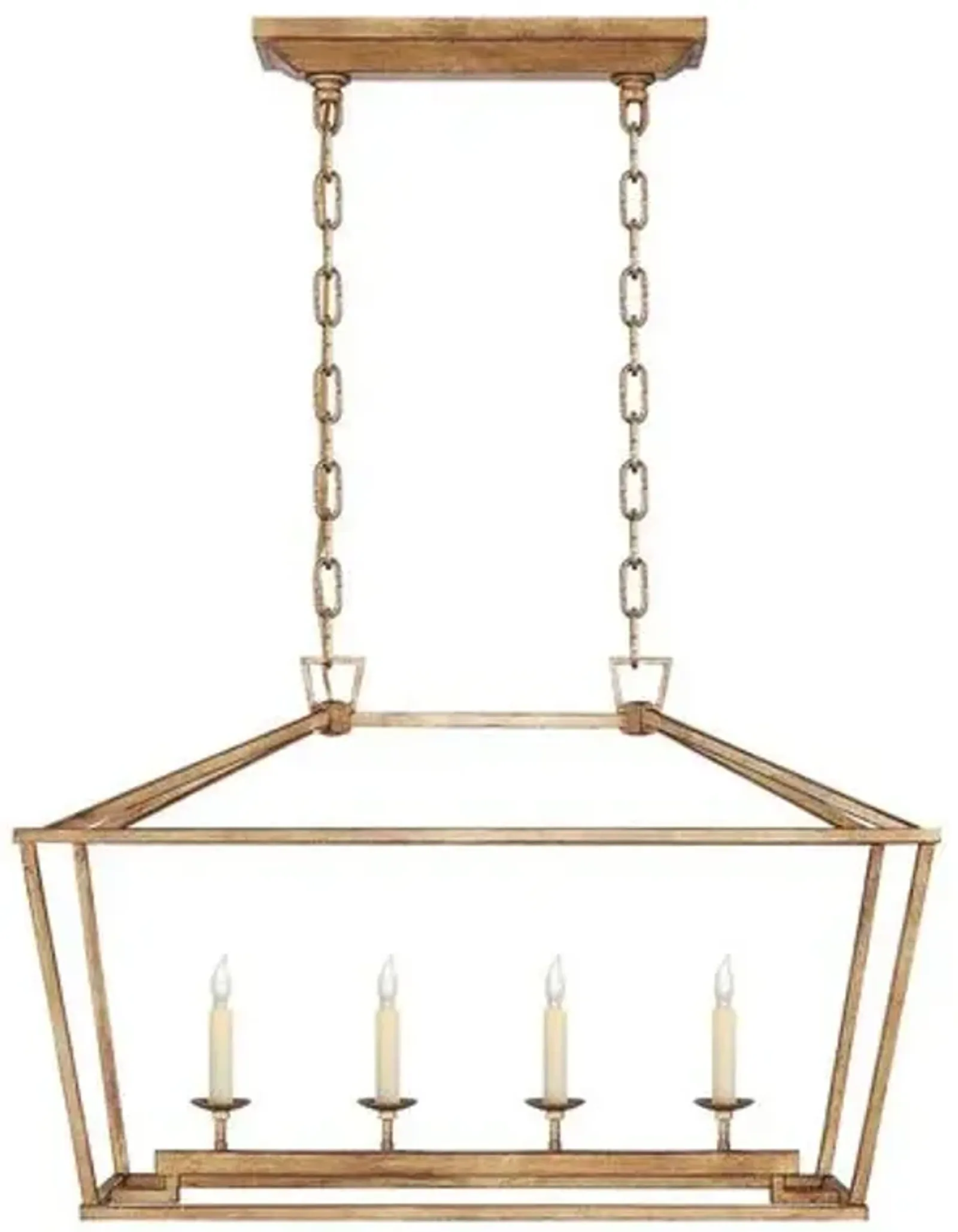 Visual Comfort - Darlana Small Linear Lantern - Gilded Iron - Gold