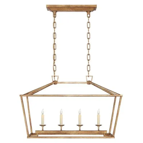 Visual Comfort - Darlana Small Linear Lantern - Gilded Iron - Gold