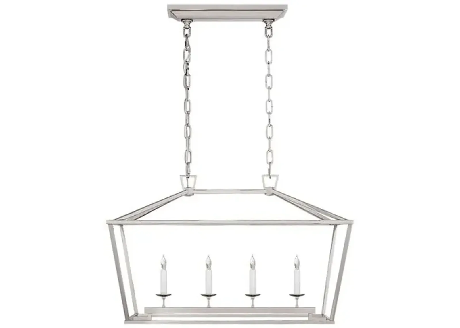 Visual Comfort - Darlana Small Linear Lantern - Polished Nickel - Silver