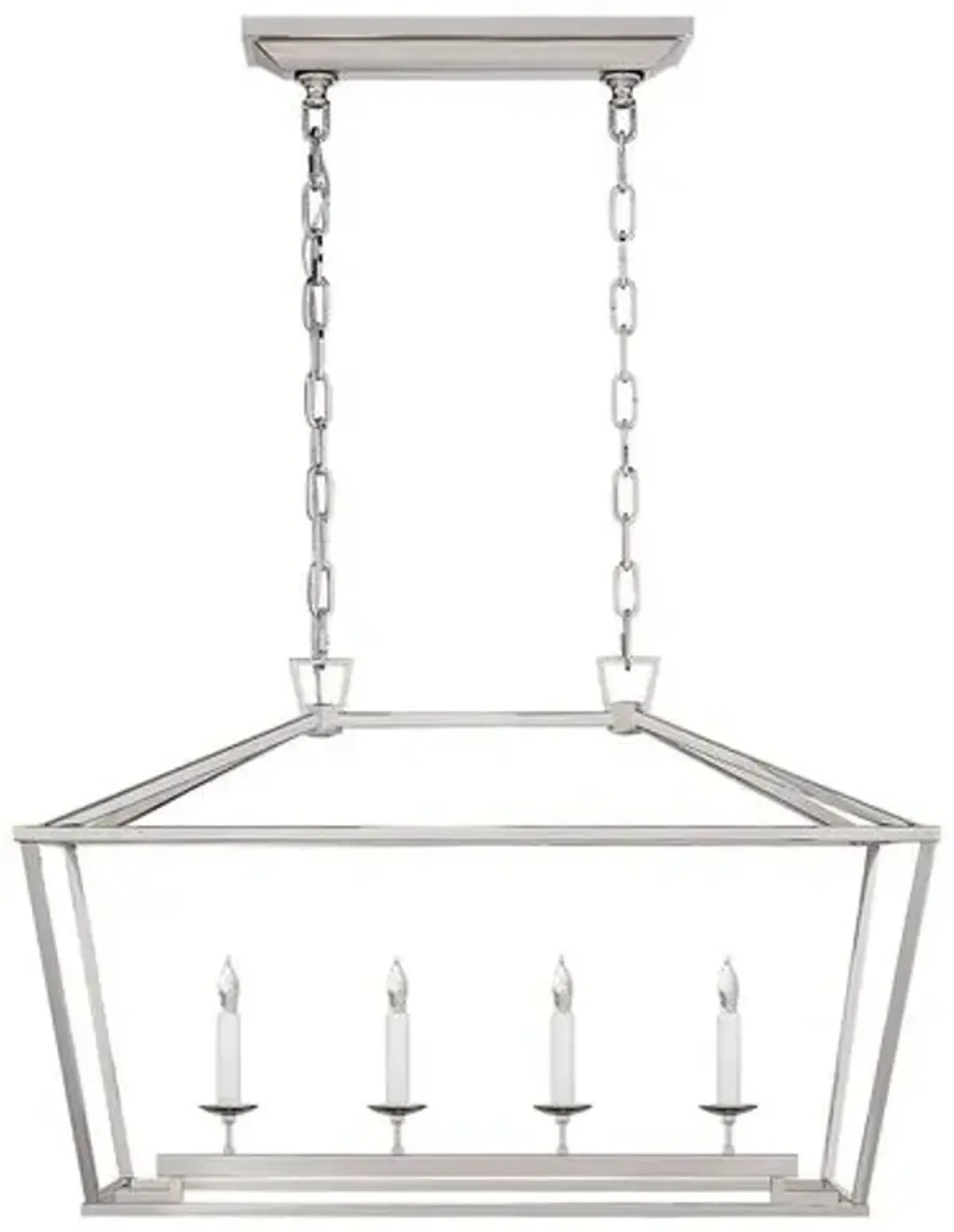 Visual Comfort - Darlana Small Linear Lantern - Polished Nickel - Silver