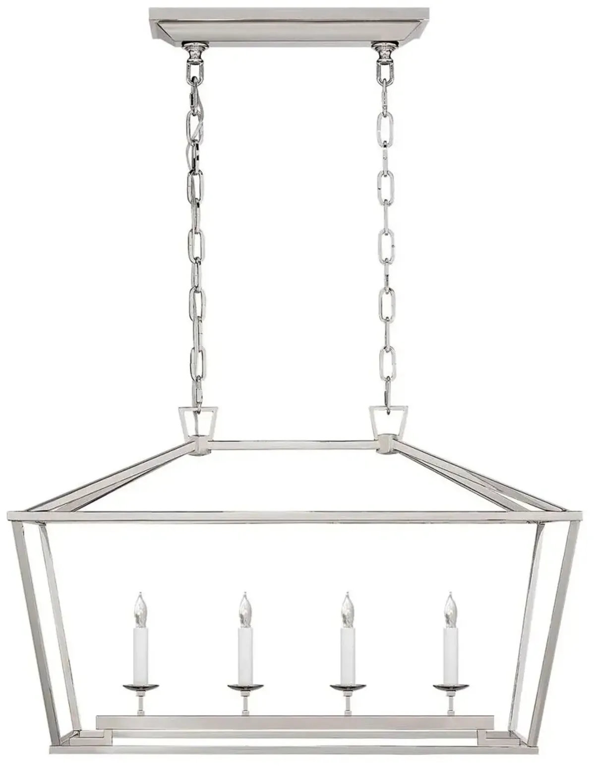 Visual Comfort - Darlana Small Linear Lantern - Polished Nickel - Silver