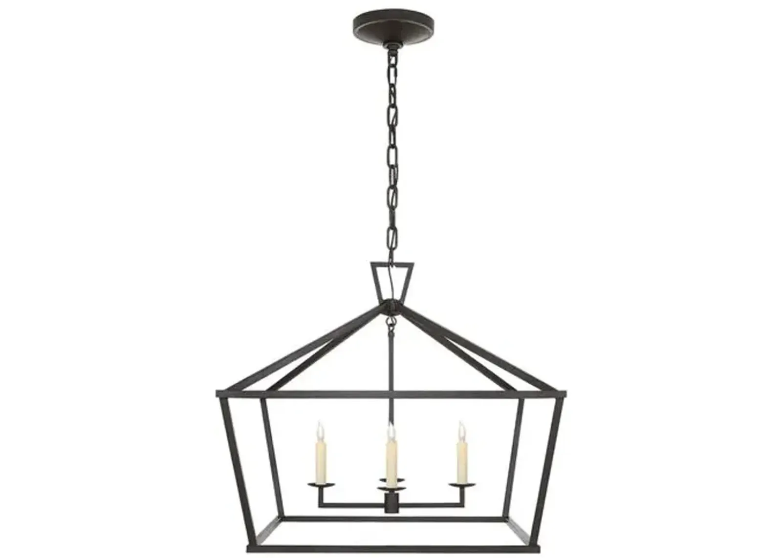 Visual Comfort - Darlana Wide Lantern - Aged Iron - Black