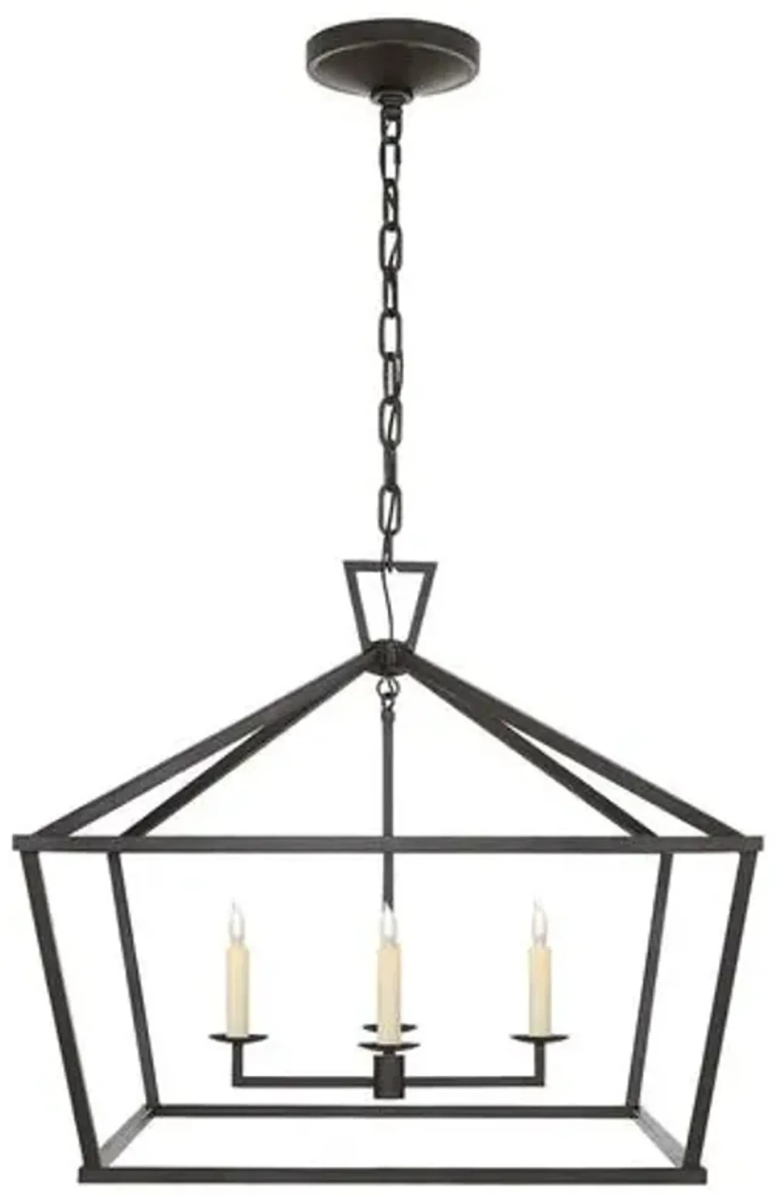 Visual Comfort - Darlana Wide Lantern - Aged Iron - Black