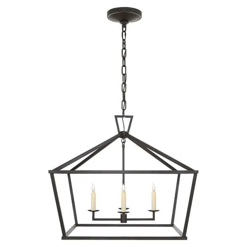 Visual Comfort - Darlana Wide Lantern - Aged Iron - Black