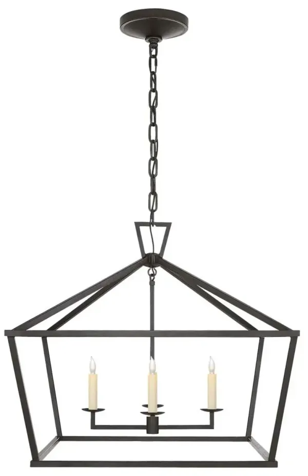 Visual Comfort - Darlana Wide Lantern - Aged Iron - Black