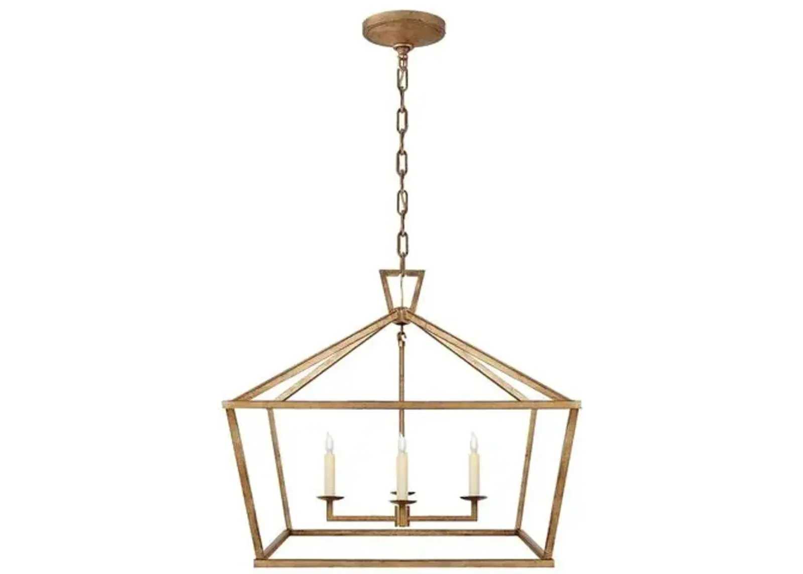 Visual Comfort - Darlana Wide Lantern - Gilded Iron - Gold