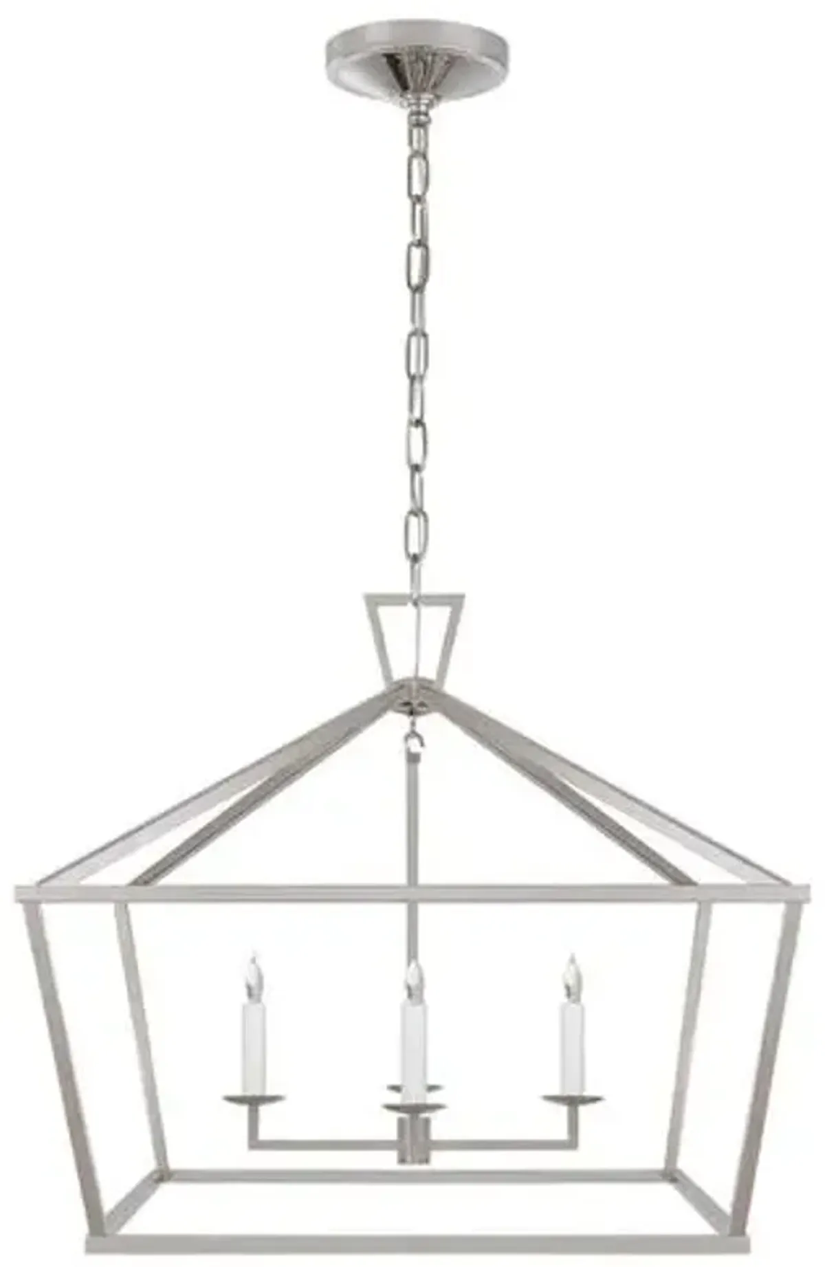 Visual Comfort - Darlana Wide Lantern - Polished Nickel - Silver