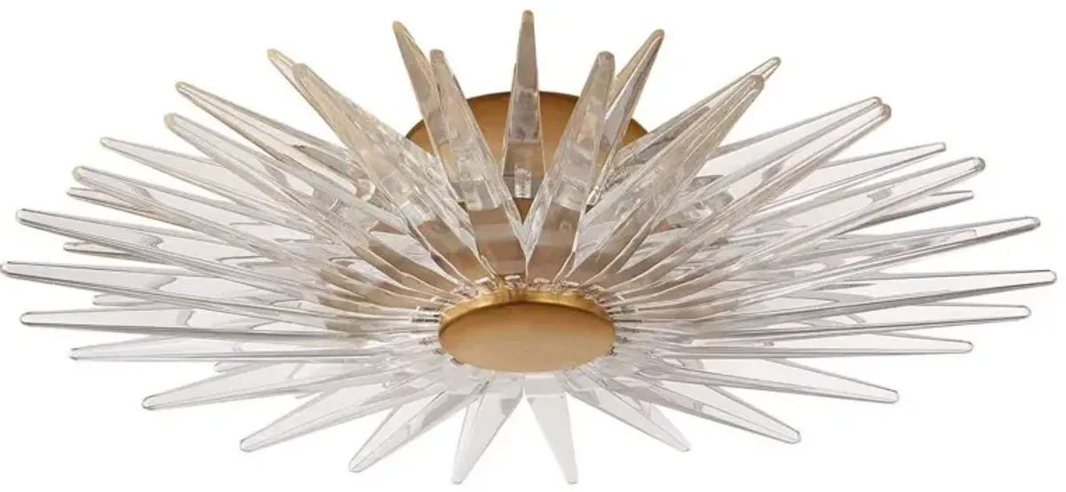 Visual Comfort - Quincy Semi-Flush Mount - Antique Brass - Gold