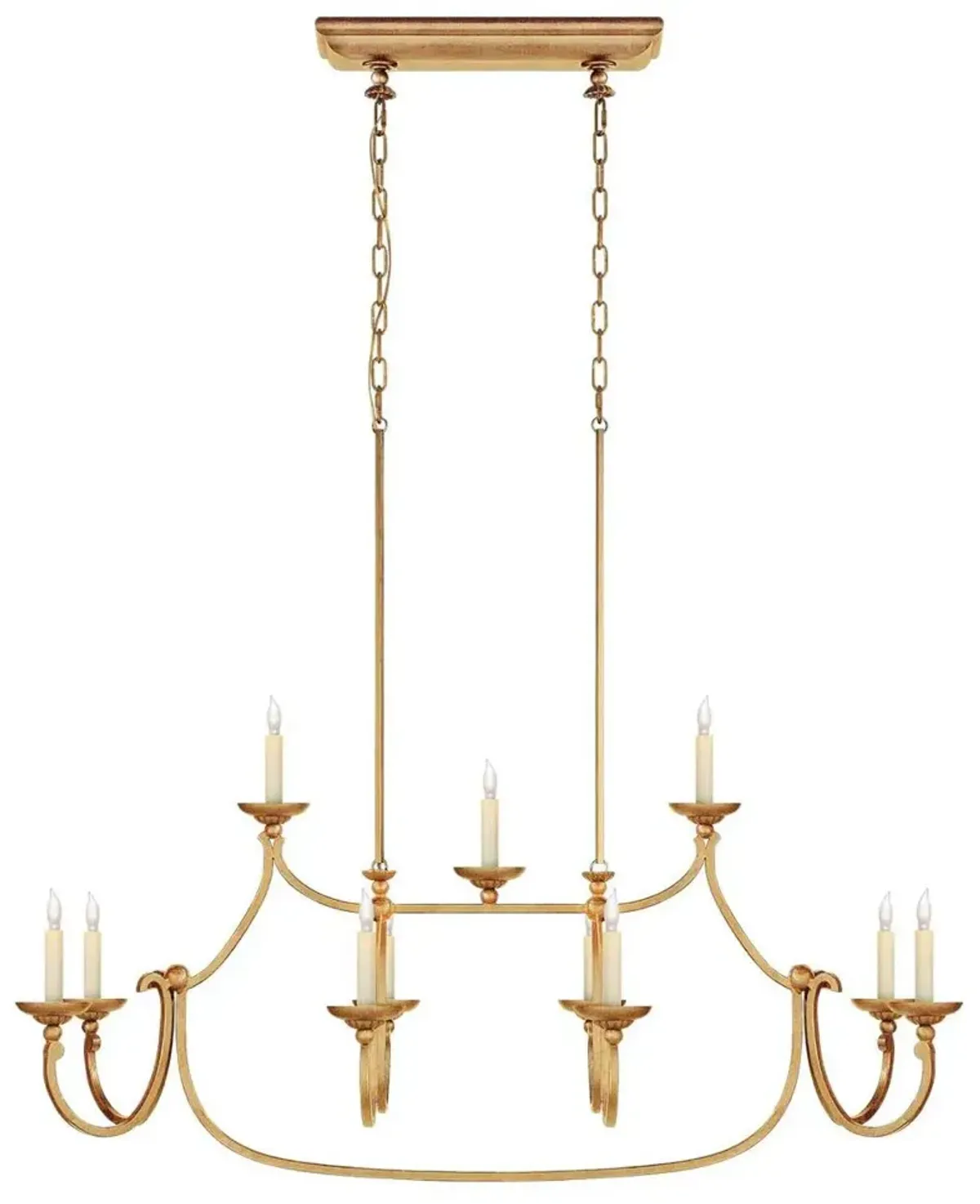 Visual Comfort - Flemish Linear Pendant - Gilded Iron - Gold