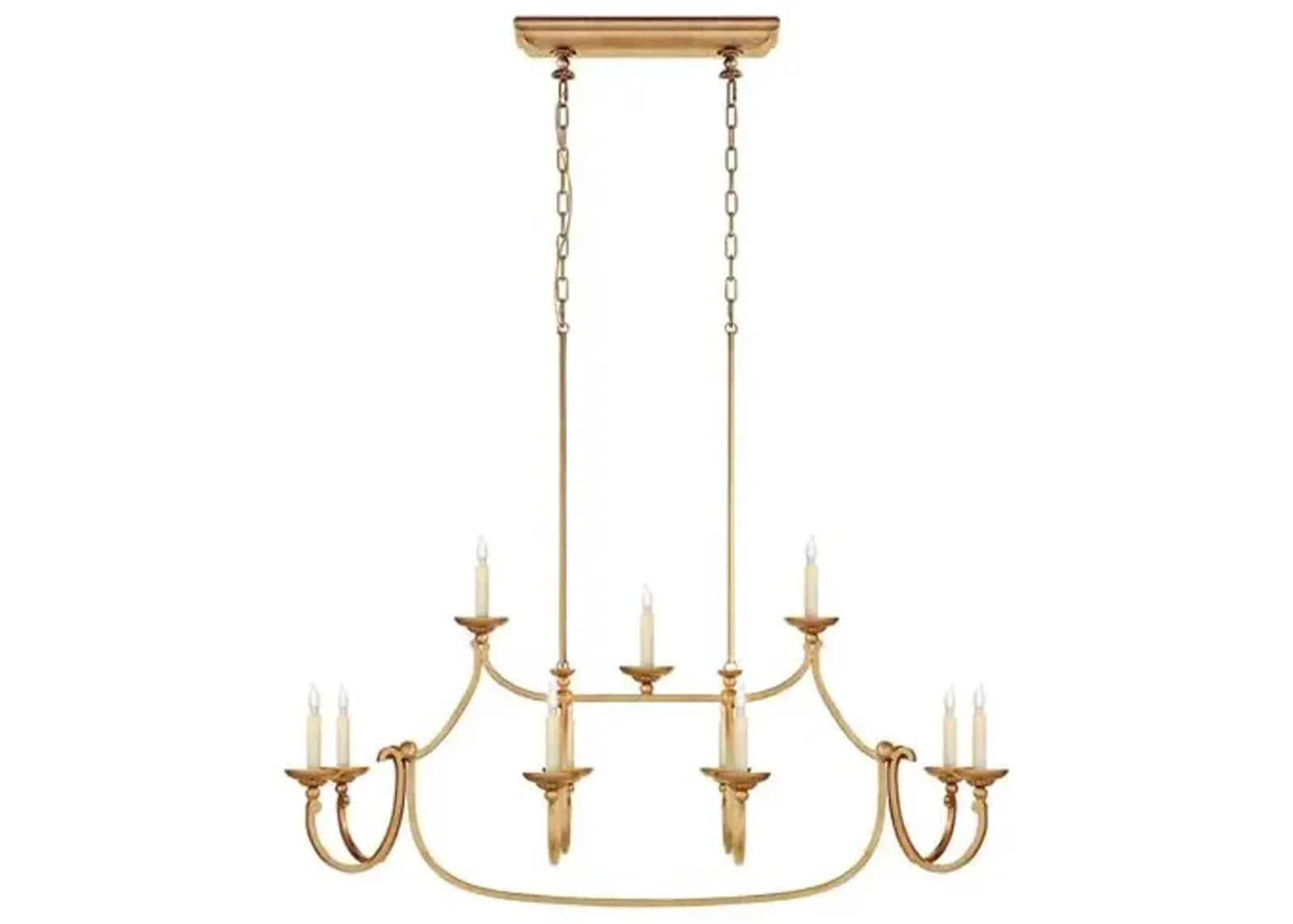 Visual Comfort - Flemish Linear Pendant - Gilded Iron - Gold