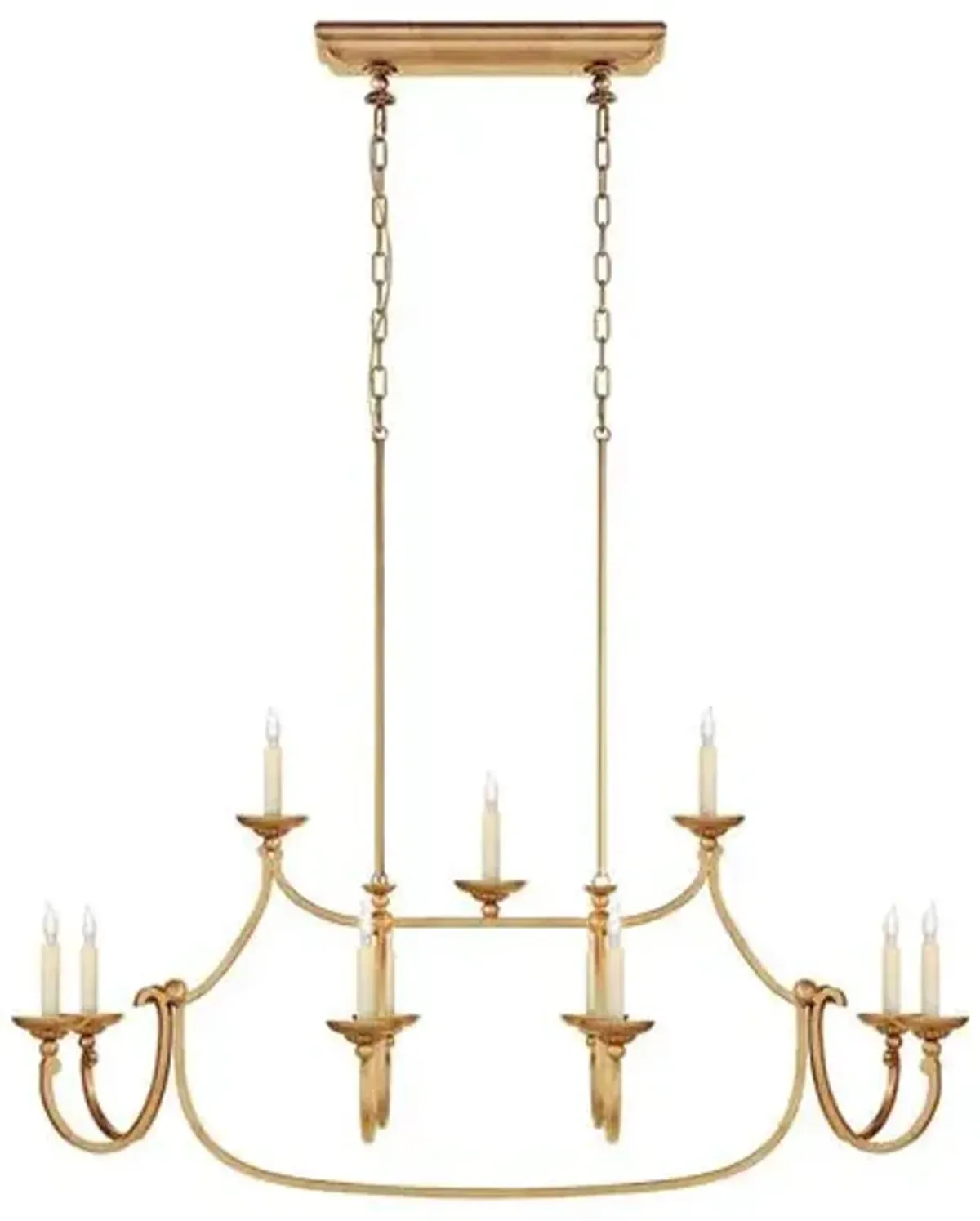 Visual Comfort - Flemish Linear Pendant - Gilded Iron - Gold