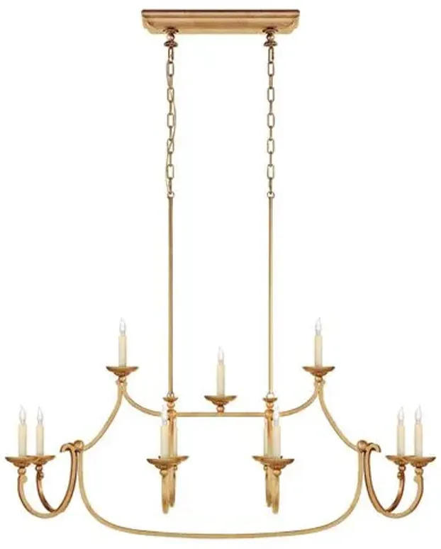 Visual Comfort - Flemish Linear Pendant - Gilded Iron - Gold