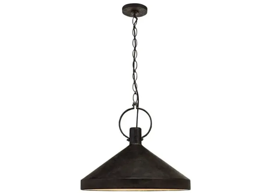 Visual Comfort - Grande Pendant - Aged Iron - Black