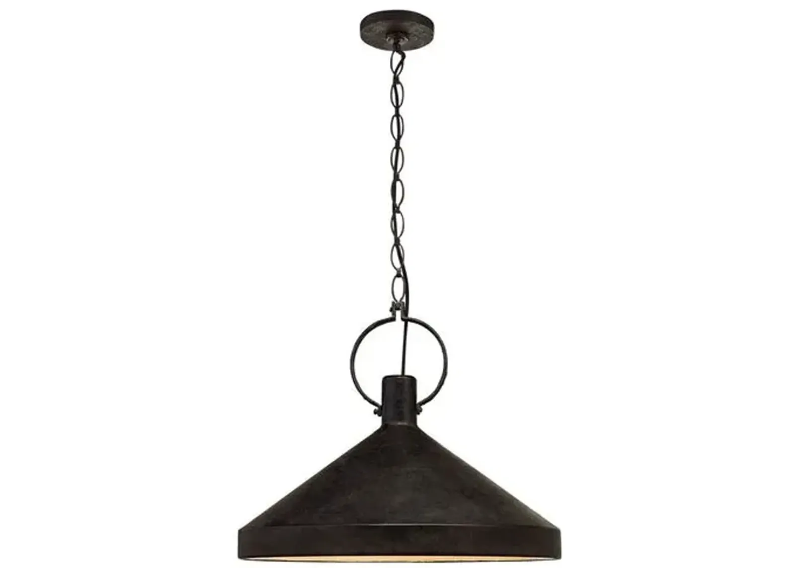 Visual Comfort - Grande Pendant - Aged Iron - Black