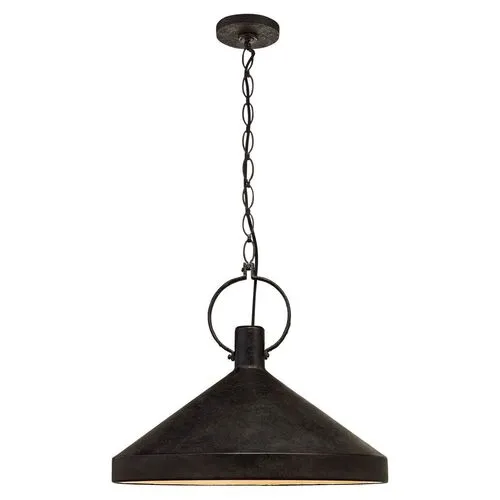 Visual Comfort - Grande Pendant - Aged Iron - Black