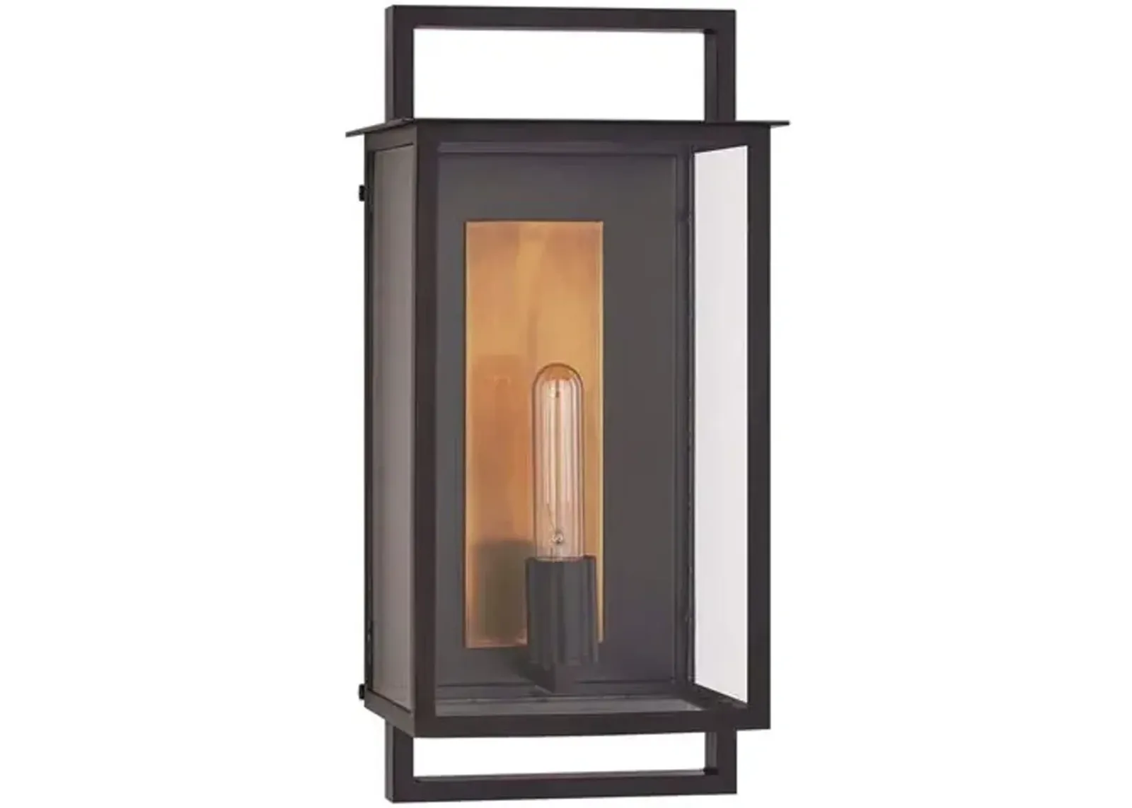 Visual Comfort - Halle Wall Outdoor Lantern - Aged Iron - Black