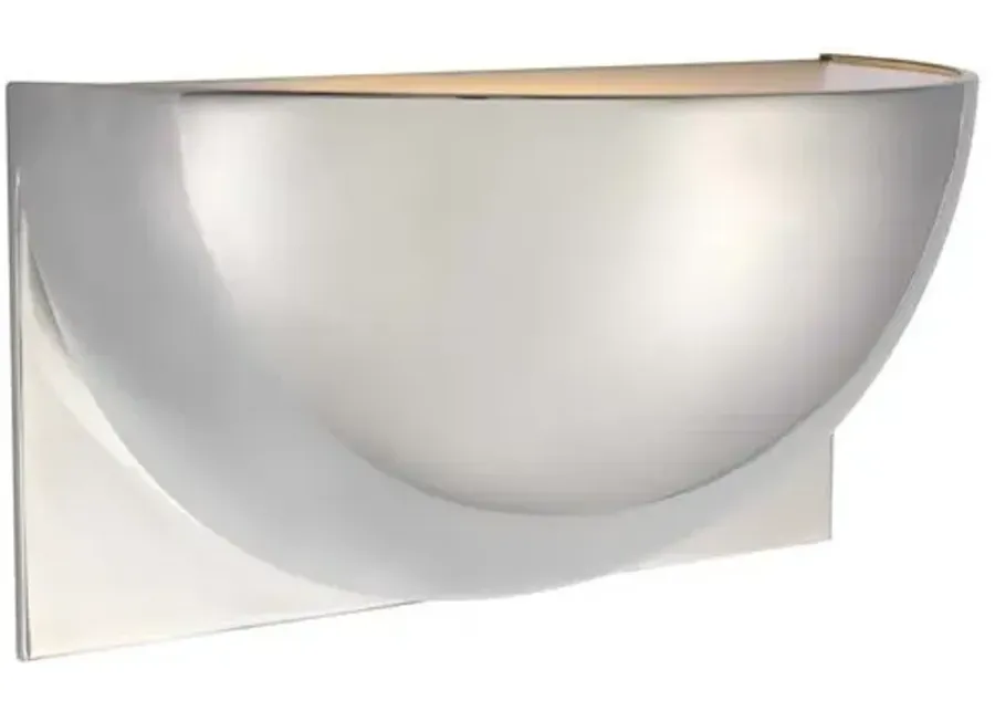 Visual Comfort - Quarter Sphere Sconce - Polished Nickel - Silver