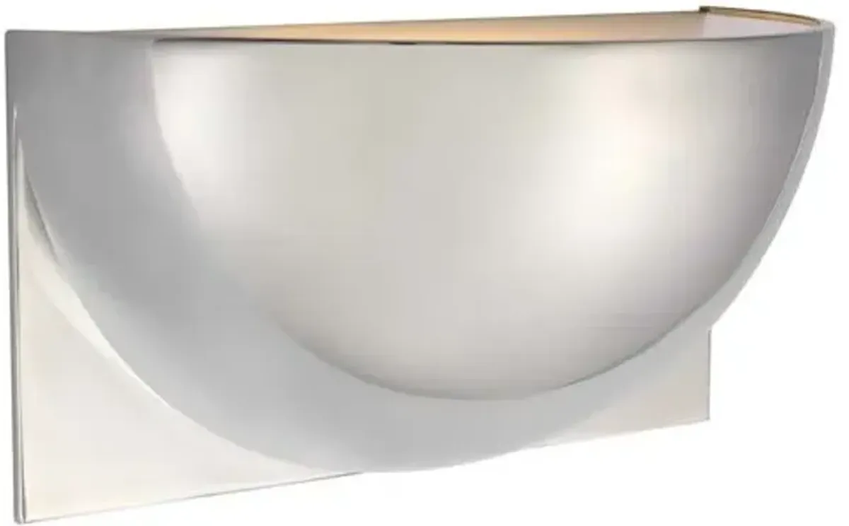 Visual Comfort - Quarter Sphere Sconce - Polished Nickel - Silver