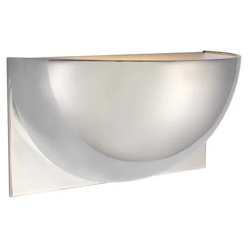 Visual Comfort - Quarter Sphere Sconce - Polished Nickel - Silver